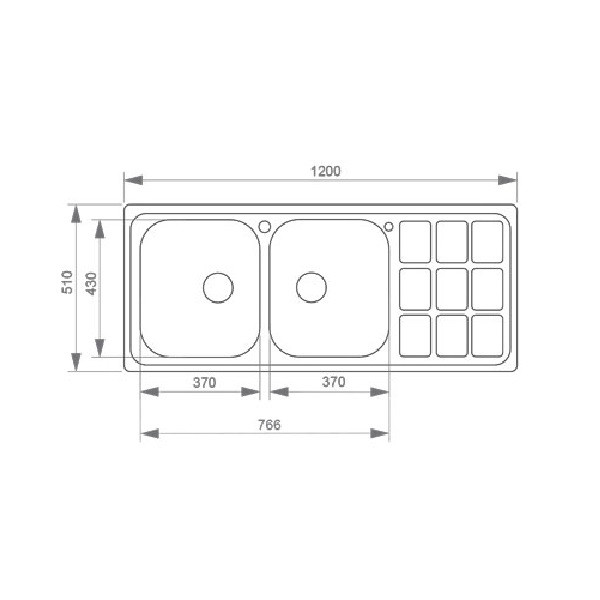 سینک ظرفشویی اخوان مدل 368 توکار