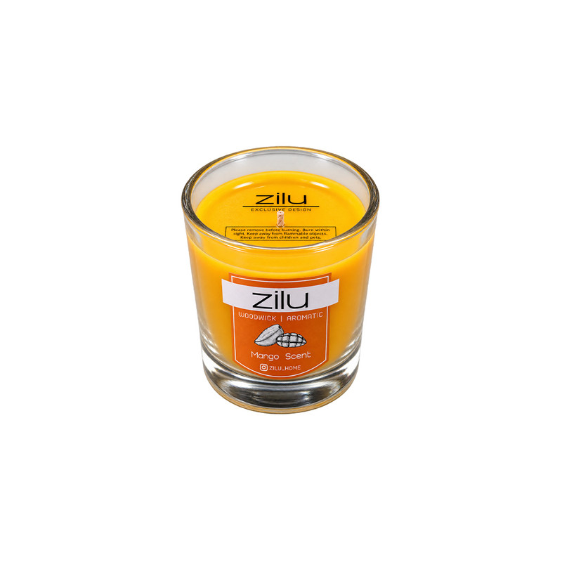 شمع لیوانی معطر زیلو مدل شات با رایحه انبه زمان اتمام 20 ساعت