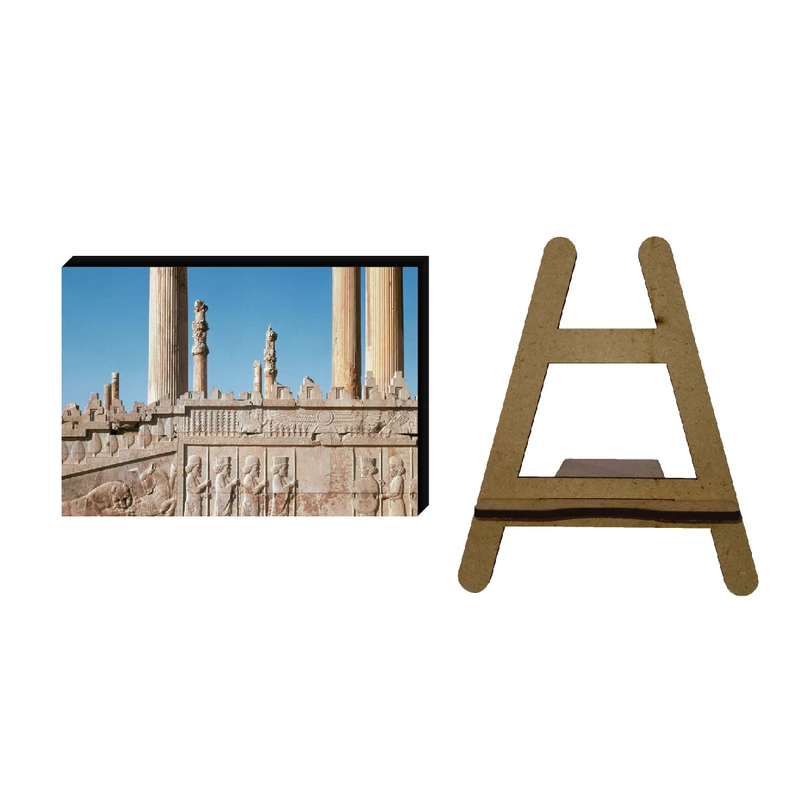 تابلو شاسی مدل تخت جمشید کد KLMX-MS8457 به همراه پایه نگهدارنده