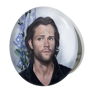 آینه جیبی خندالو طرح سم وینچستر سریال سوپرنچرال Supernatural مدل تاشو کد 24538 