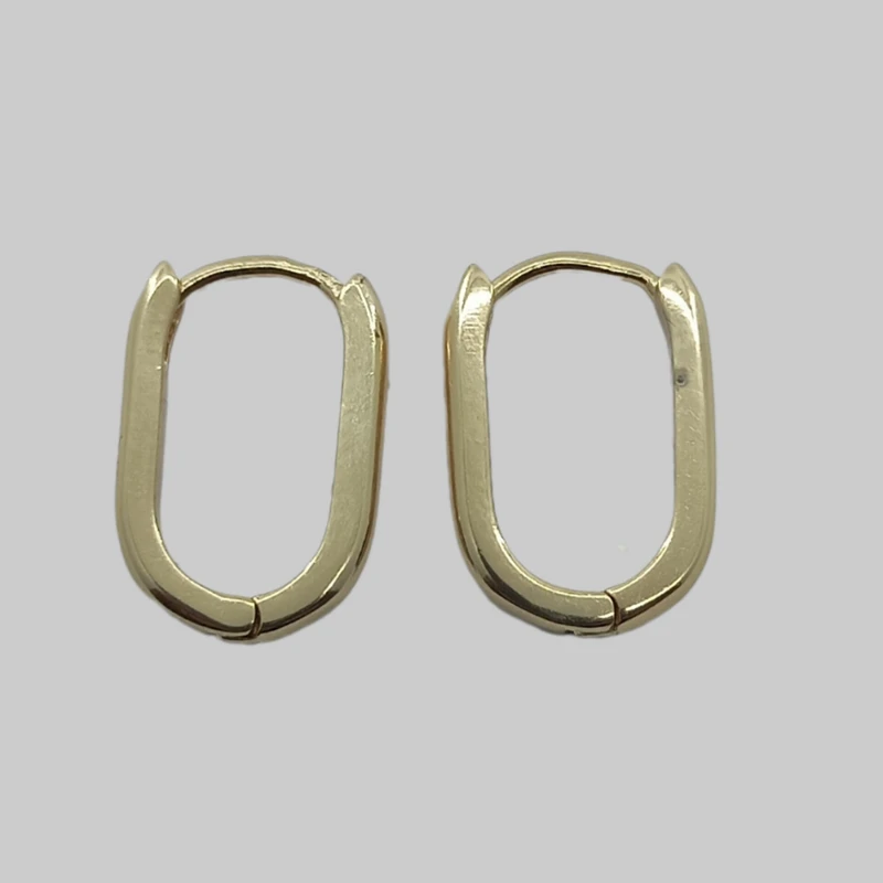 گوشواره حلقه‌ای زنانه ژوپینگ مدل بیضی نازک کد GH0005