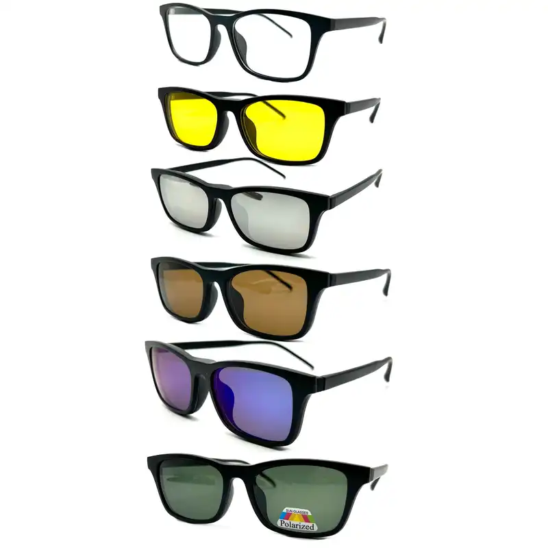 فریم عینک طبی مدل 2348A به همراه کاور آفتابی مجموعه 6 عددی