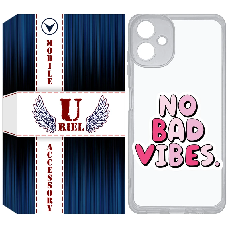 کاور یوریل مدل Clear کد 92 طرح انرژی مثبت مناسب برای گوشی موبایل سامسونگ Galaxy A06