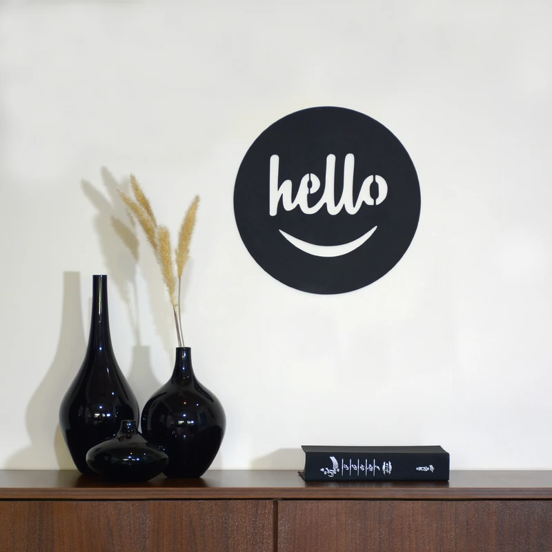 استیکر آرتافرین مدل Hello چوبی