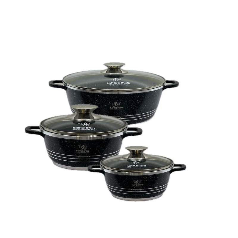 سرویس قابلمه گرانیتی 6 پارچه لایف اسمایل مدل LIFEP17-6