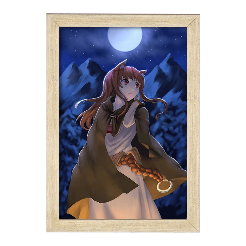 تابلو خندالو مدل هولو انیمه ادویه و گرگ کد 36103