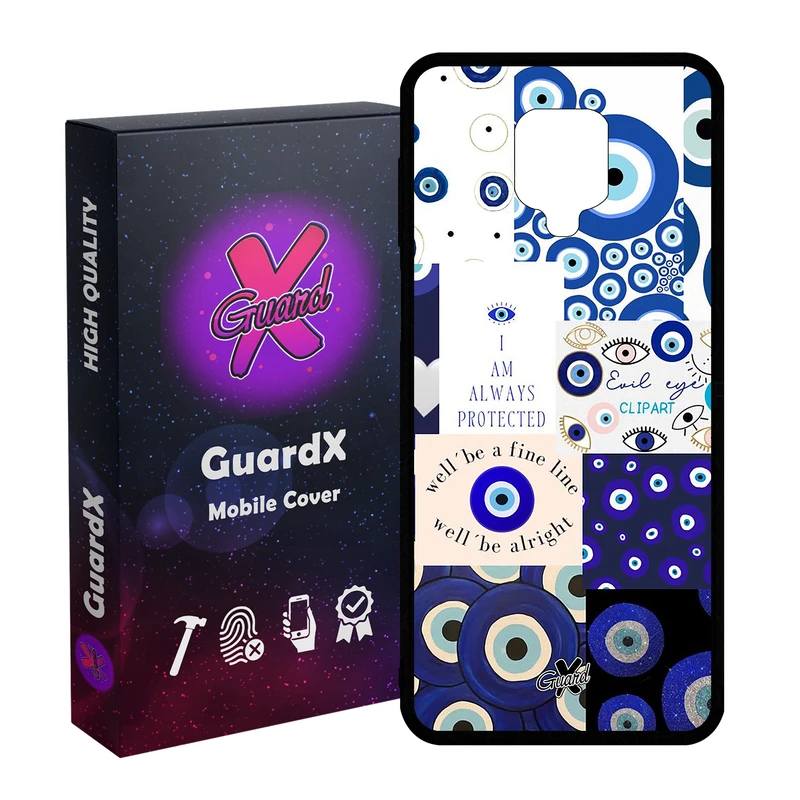 کاور گارد ایکس طرح چشم نظر مدل Glass10430 مناسب برای گوشی موبایل شیائومی Redmi Note9 Pro/Note 9 Pro Max/Redmi Note 9S/MI Poco M2 Pro