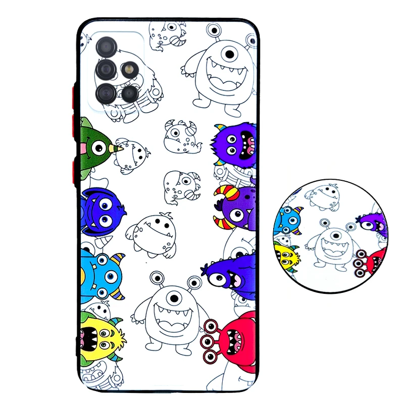 کاور مدل 6HAULA مناسب برای گوشی موبایل سامسونگ Galaxy A51 به همراه پاپ سوکت