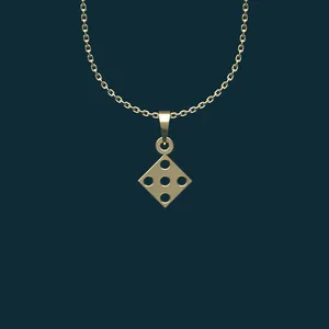 گردنبند طلا 18 عیار زنانه مدوپد مدل هندسی کد BB2-1-1267