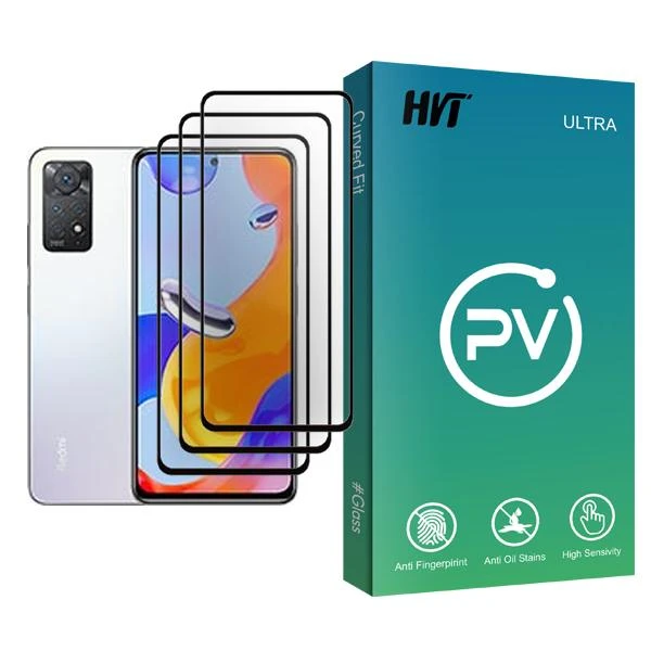 محافظ صفحه نمایش اچ وی تی مدل PV Glass MIX003 مناسب برای گوشی موبایل شیائومی Redmi Note 11 Pro بسته سه عددی