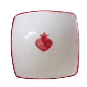 کاسه سرامیکی مدل دستساز طرح انار برجسته