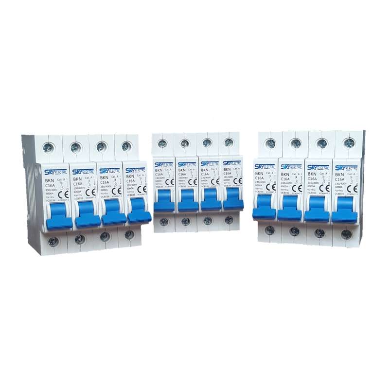 فیوز مینیاتوری تک فاز 16 امپر اسکای الکتریک مدل BKN C16A بسته 12 عددی