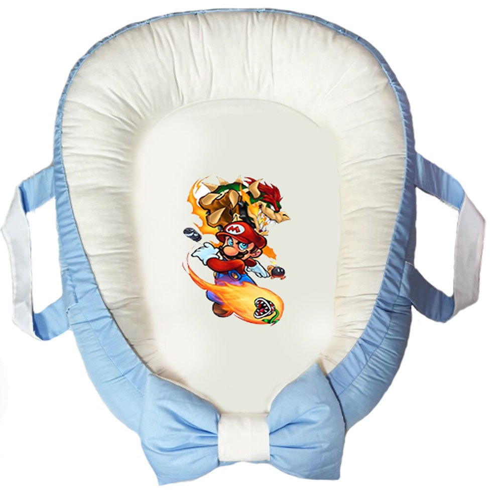 سرویس خواب سه تکه نوزاد ناریکو مدل گارد محافظ دار طرح کارتونی برادران سوپرماریو کد 0626