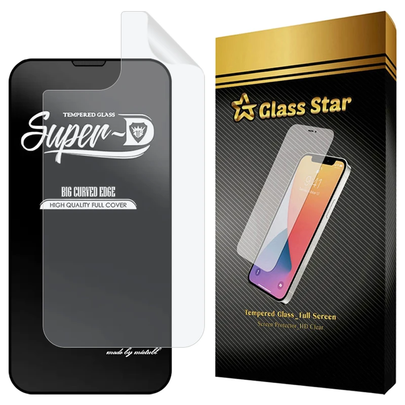 محافظ صفحه نمایش گلس استار مدل SUNG مناسب برای گوشی موبایل اپل iPhone 13 Pro به همراه محافظ پشت گوشی   