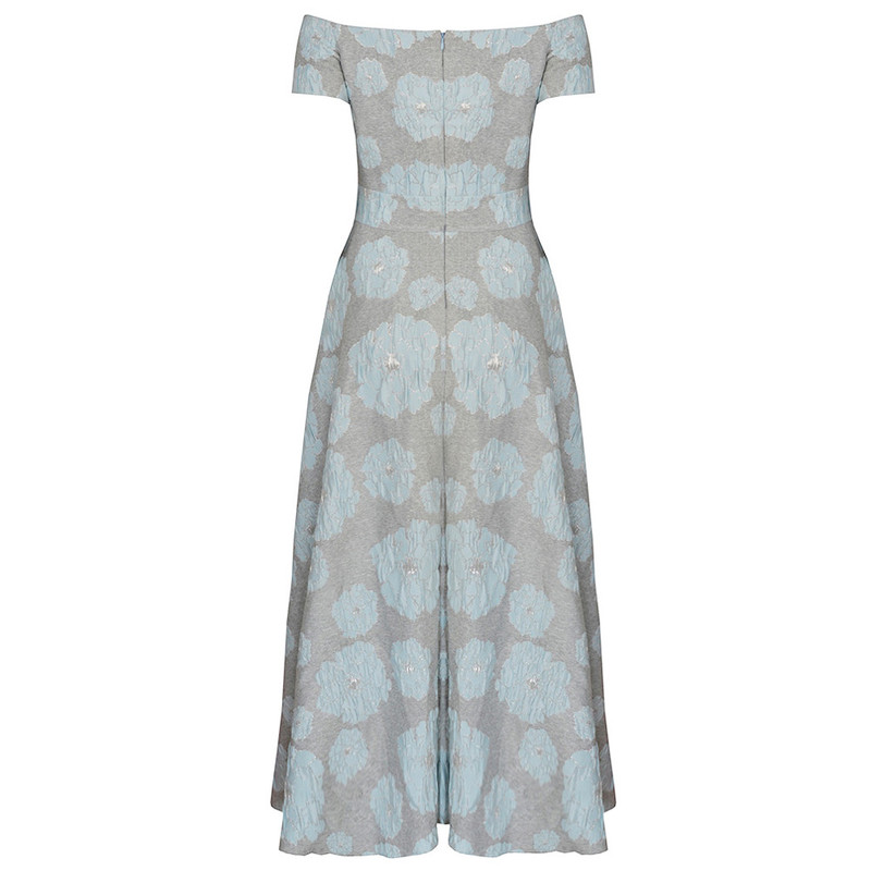 پیراهن زنانه مدل 100052324 گل برجسته رنگ آبی