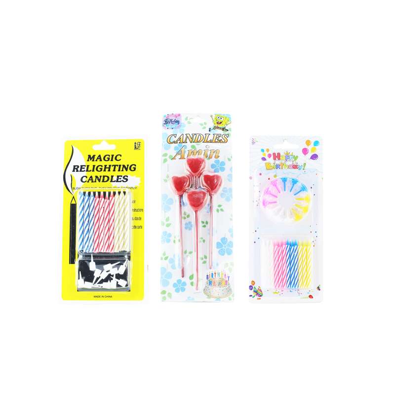 شمع تولد مدل فانتزی بسته 3 عددی