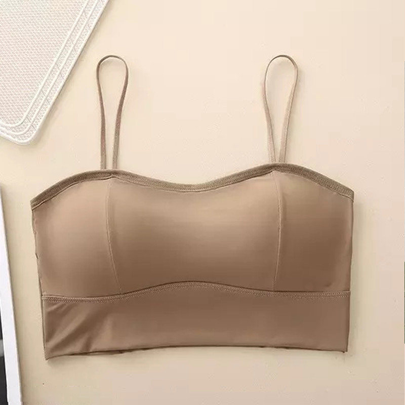 ست نیم تنه و شورت زنانه مدل لندی اسپرت پشت باز کد BR919 رنگ قهوه ای