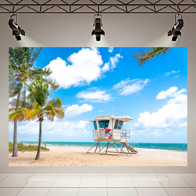 تابلو بوم طرح مخمل ساحل مدل برج غریق نجات کد AR303632