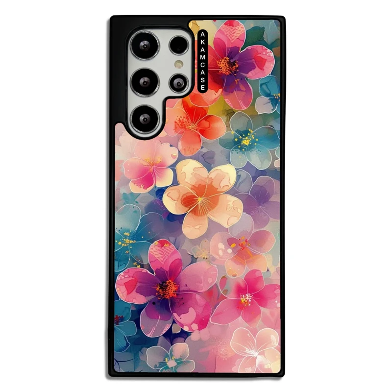 کاور آکام مدل AMC-WSGS22U-FLOWERS-42 مناسب برای گوشی موبایل سامسونگ Galaxy S22 Ultra