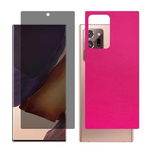 Glass Together model privacy glass screen protector suitable for Samsung Galaxy Note20 Ultra 5G mobile phone with cover sticker on the back of the phone
