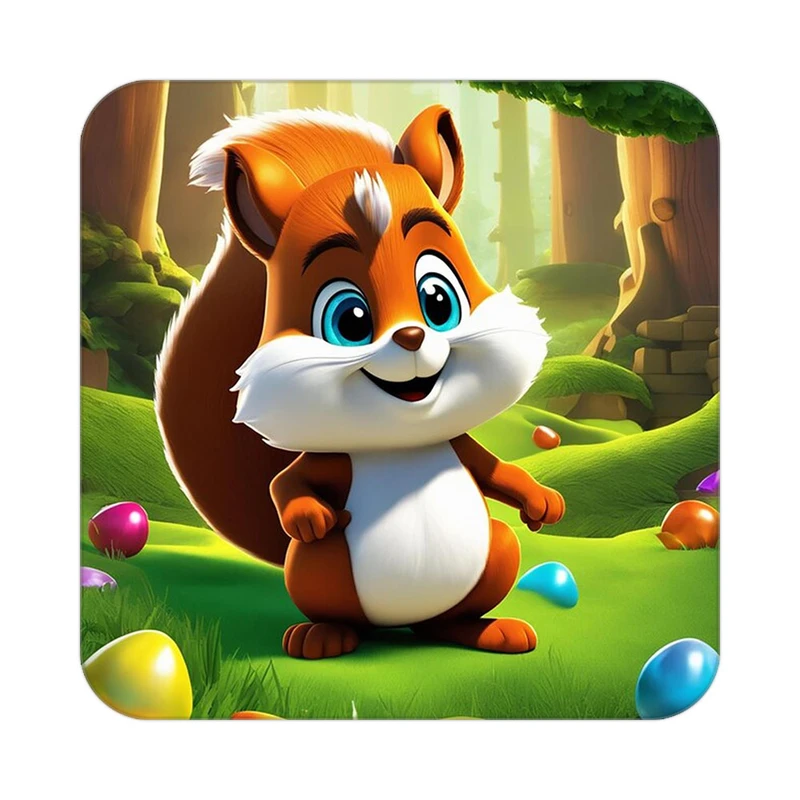 زیر لیوانی کاکتی طرح حیوانات کارتونی مدل mp27691