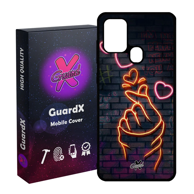 کاور گارد ایکس طرح Love مدل Glass10022 مناسب برای گوشی موبایل سامسونگ Galaxy A21s