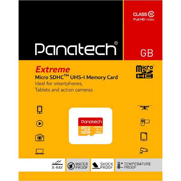 کارت حافظه microSDHC پاناتک مدل 533x A1 کلاس 10 استاندارد UHS-I سرعت 30MBps ظرفیت 16 گیگابایت