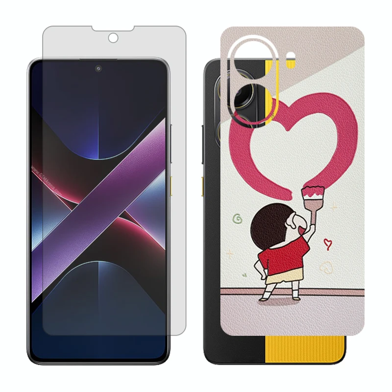 محافظ صفحه نمایش مات گلس مدل Together مناسب برای گوشی موبایل شیائومی Poco X7 Pro به همراه برچسب پوششی پشت گوشی
