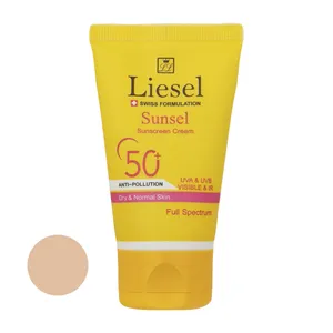کرم ضد آفتاب بدون رنگ لایسل SPF50 مدل 421 Sunsel مناسب پوست های خشک و نرمال حجم 40 میلی لیتر