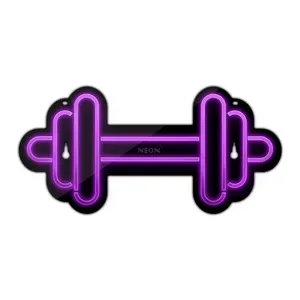 چراغ دیواری نئون دیزاین طرح Dumbbell-BL_PR