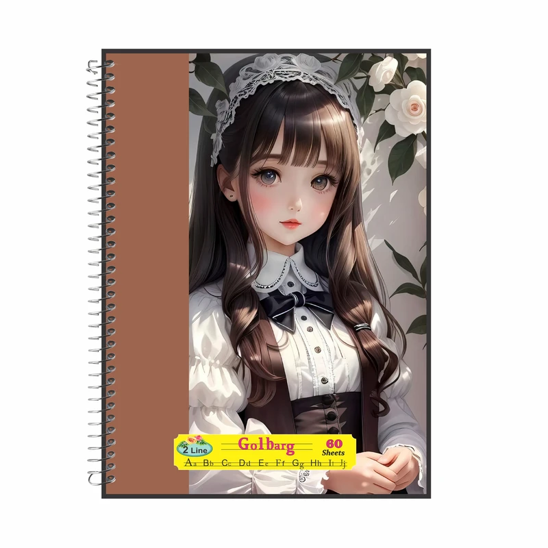 دفتر زبان 80 برگ گلبرگ مدل انیمه کد 2321