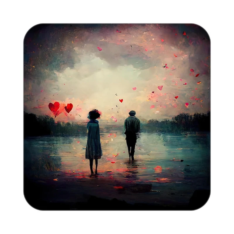 زیر لیوانی کاکتی مدل عاشقانه کد mp12341