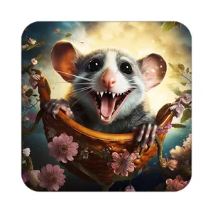 زیر لیوانی کاکتی طرح گل مدل mp19470