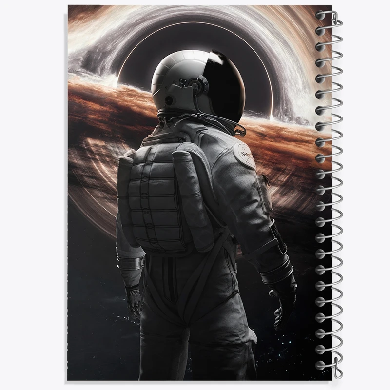 دفتر ژورنال نویسی 50 برگ خندالو مدل نقطه ای طرح فضانورد کد F592