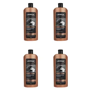 شامپو تقویت کننده مو لروکس مدل KERATIN وزن 550 گرم مجموعه 4 عددی
