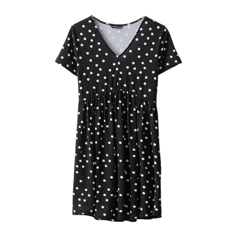 پیراهن یقه هفت زنانه ال سی وایکیکی مدل اسلیم افکت