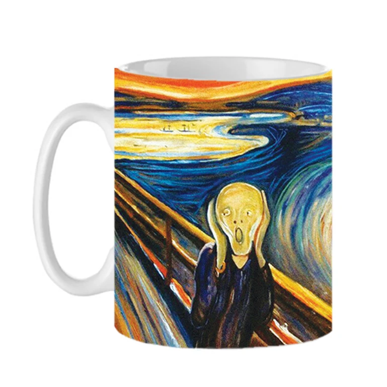 ماگ طرح نقاشی جیغ پوستر کتاب بیشعوری کد 406