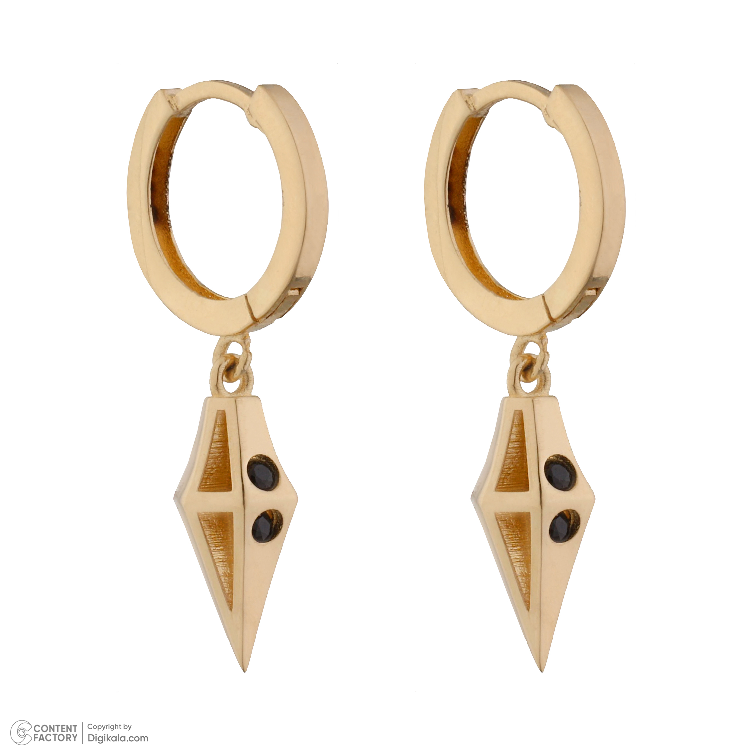 گوشواره طلا 18 عیار زنانه تاج مدل G324