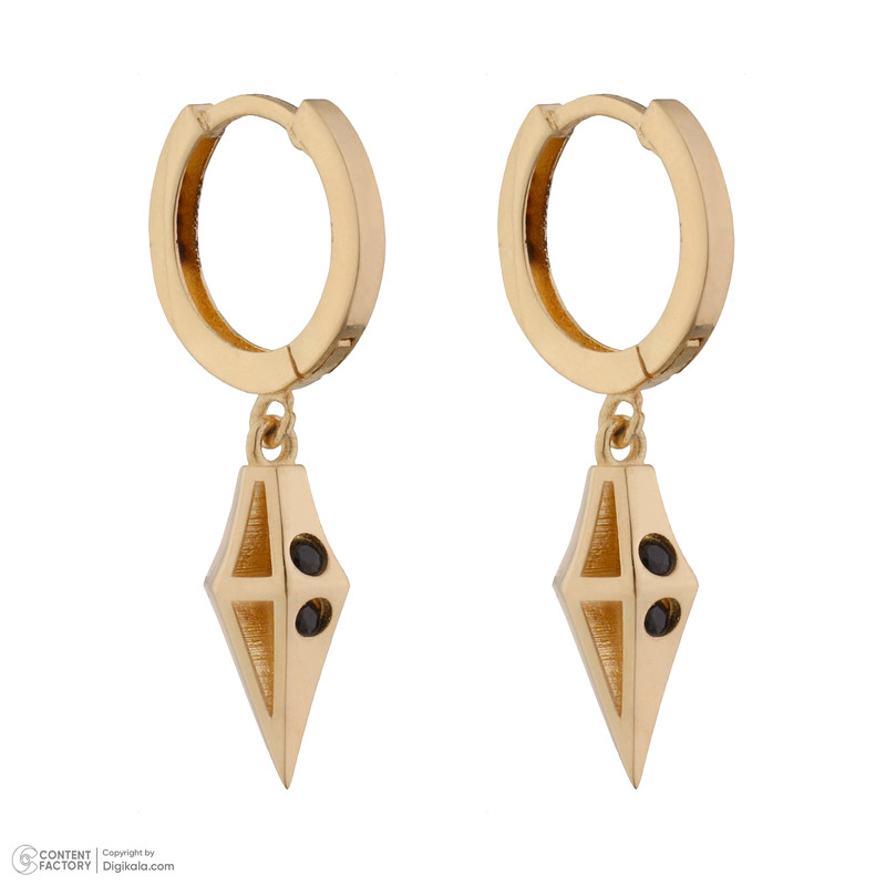گوشواره طلا 18 عیار زنانه تاج مدل G324 - 3