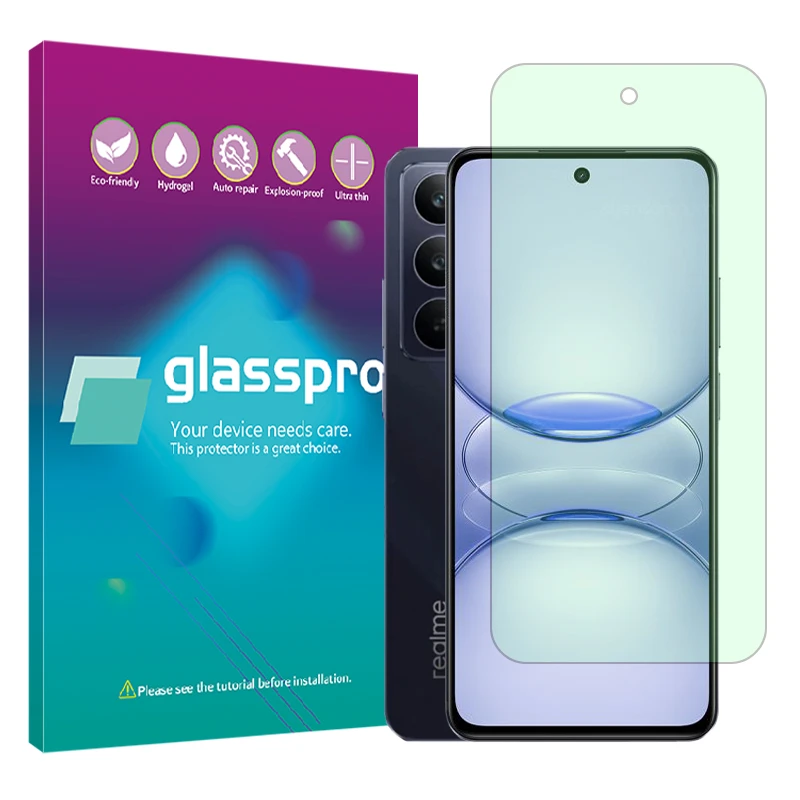 محافظ صفحه نمایش آنتی گرین گلس پرو مدل هیدروژلی مناسب برای گوشی موبایل ریلمی C75x