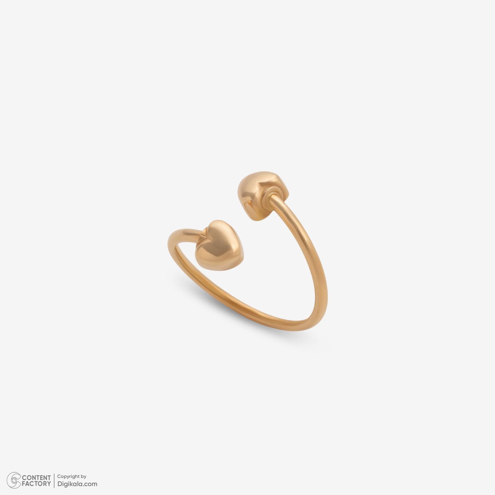 انگشتر طلا 18 عیار زنانه حافا گلد مدل قلب کد r018 سایز 53 -  - 4