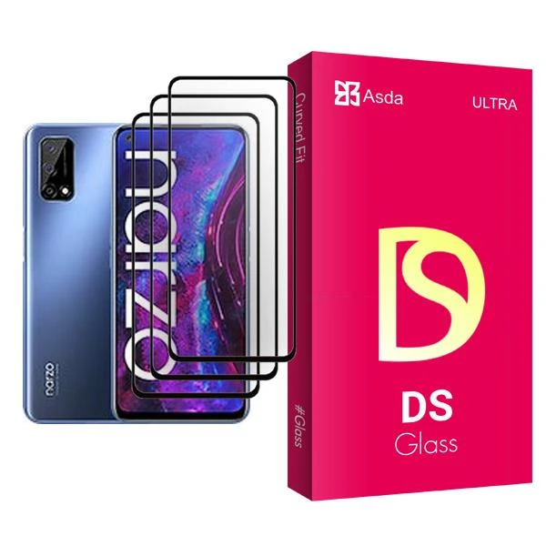 محافظ صفحه نمایش آسدا مدل DS Glass MIX003 مناسب برای گوشی موبایل ریلمی Narzo 30 Pro 5G بسته سه عددی