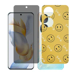 Glass together model privacy screen protector suitable for Honor 90 mobile phone with back cover sticker