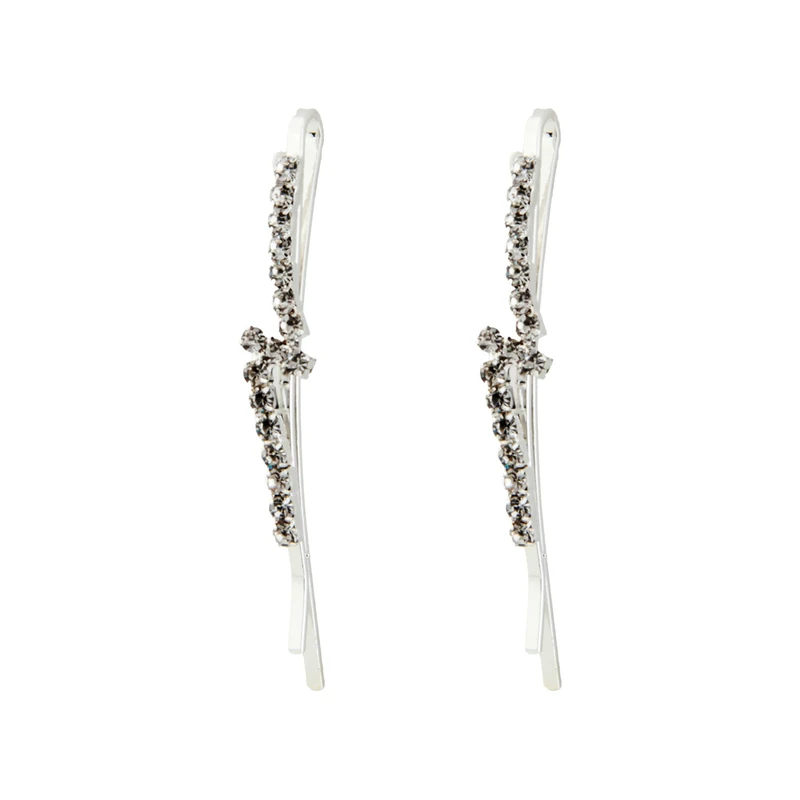 گیره مو زنانه مدل نگین دار کد 2110 مجموعه دو عددی