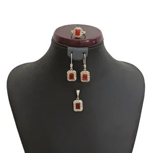 نیم ست نقره زنانه سلین کالا مدل عقیق کد ce-aghi2