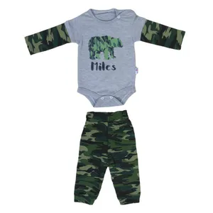 ست بادی آستین بلند و شلوار نوزادی مدل cab337p