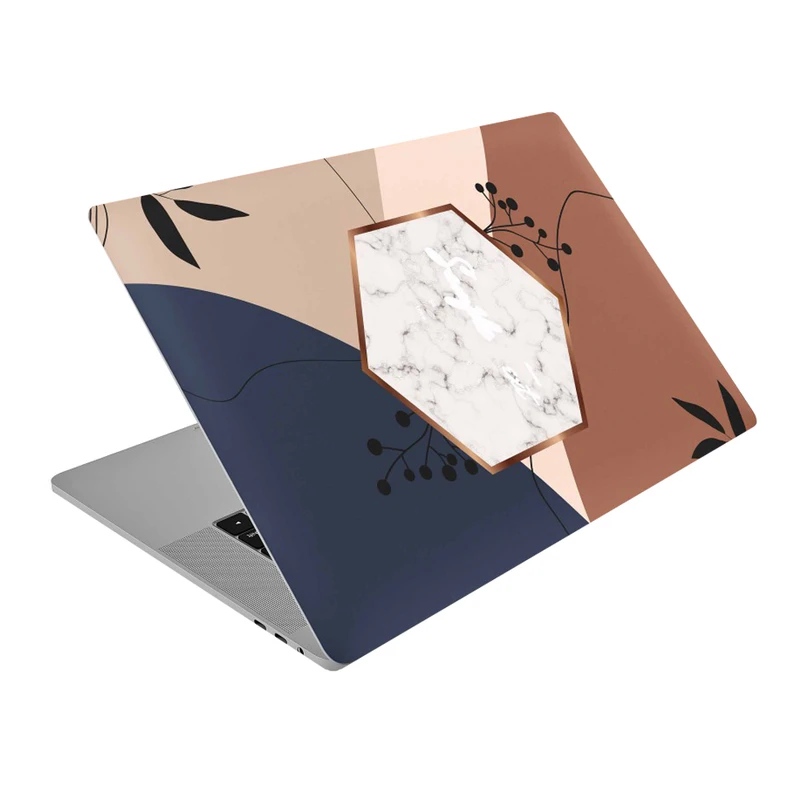 استیکر لپ تاپ مدل گل و سنگ مرمر مناسب برای لپ تاپ 15.6 اینچ