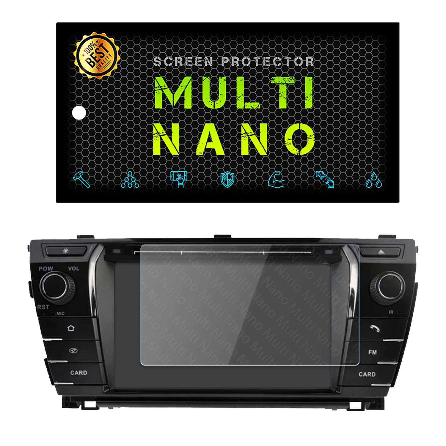 محافظ صفحه نمایش خودرو مولتی نانو مدل X-S1N مناسب برای مانیتور تویوتا کرولا