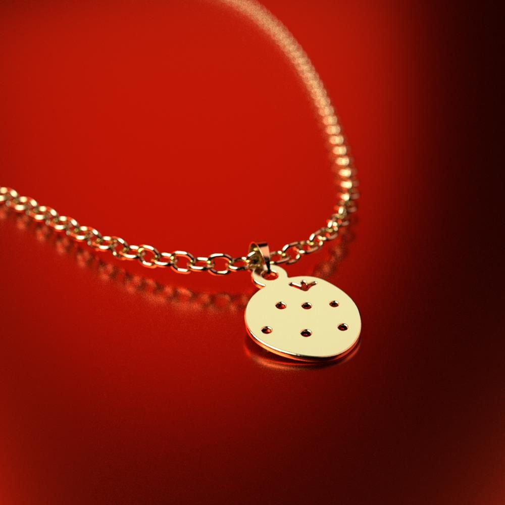 آویز گردنبند طلا 18 عیار زنانه مدوپد مدل دایره خال خال کد PA1-12610 - - 3