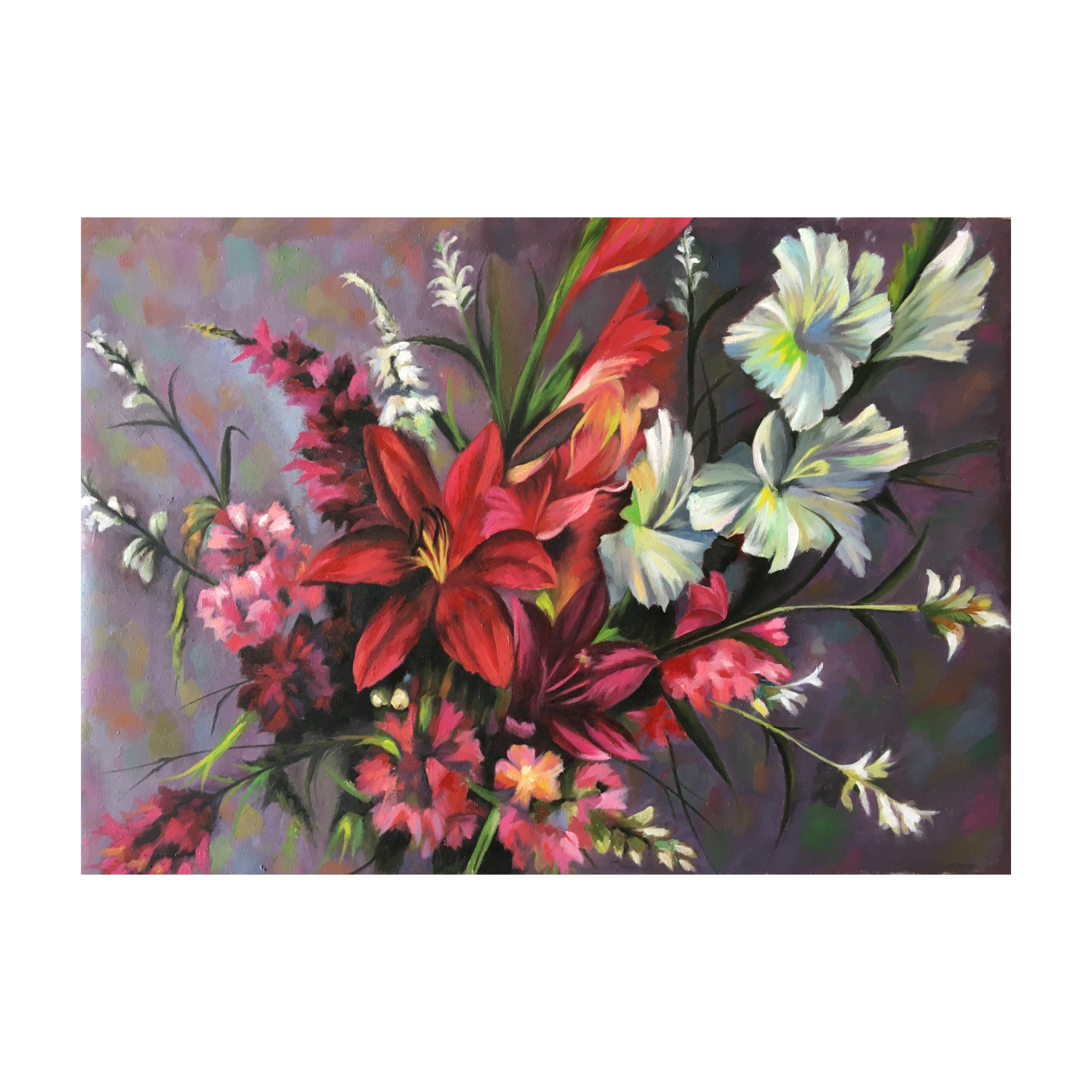 تابلو نقاشی رنگ روغن طرح گل